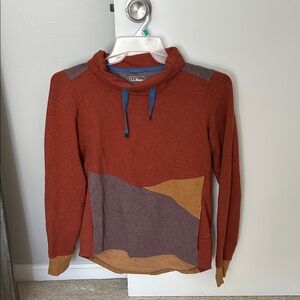L.L. Bean Rust and Gray Hoodie